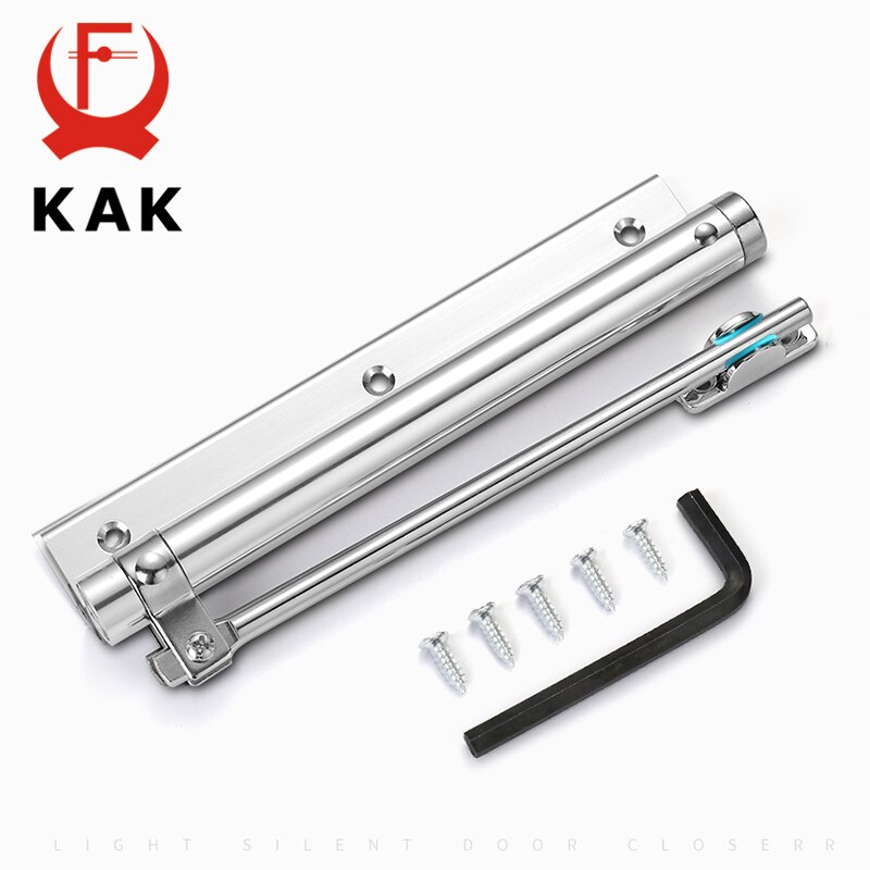 KAK 50KG Adjustable Door Closer Aluminum Alloy Automatic Door Spring Closer Soft Close Fire-proof Door Heavy Duty Door Hardware