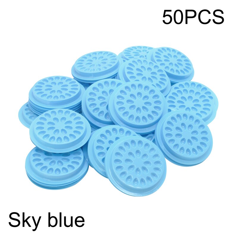 Quewel Glue Gasket False Eyelashes Extension Glue Holder Color Pallet Repeated Convenient Stand Avoid Dryness Makeup Tool: 50pcs Blue