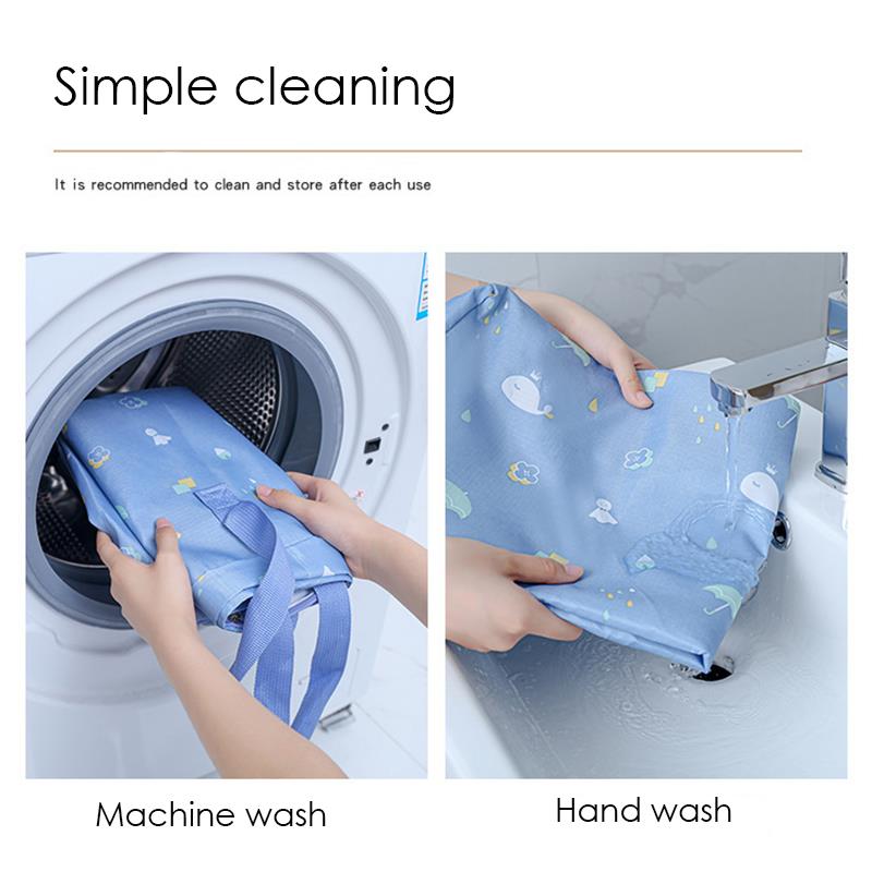 Thickened Quilt Storage Bag Durable Move House Organizer Handle Winter Clothing Storage Zipper Moisture-Proof Household Foldable