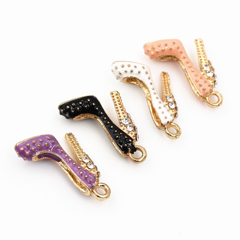 4 Stuks Olie Druipen Charms Hanger 14X16Mm Hoge Hakken Schoenen Diy Sieraden Maken Levert Voor Sleutelhanger Ketting armband Bevindingen
