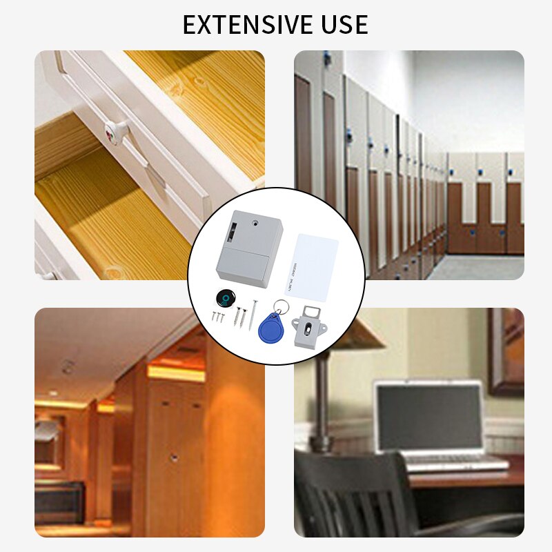 Serrure électronique RFID Invisible pour armoire, verrou de porte et tiroir sans clé, capteurs intelligents à ouverture libre