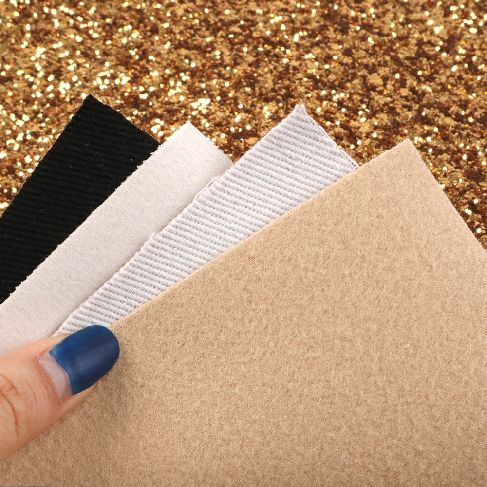 David accessoires 6 stuks/set 20*34cm gladde textuur glitter imitatie synthetisch leer stoffenset diy strik tas naaimateriaal ,1 yc 8186