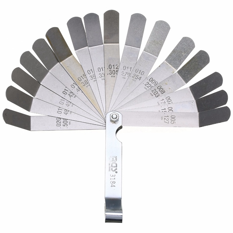 Stainless Steel 16 Blade Feeler Gauge Valve Offset Feeler Gauge - Foto 10