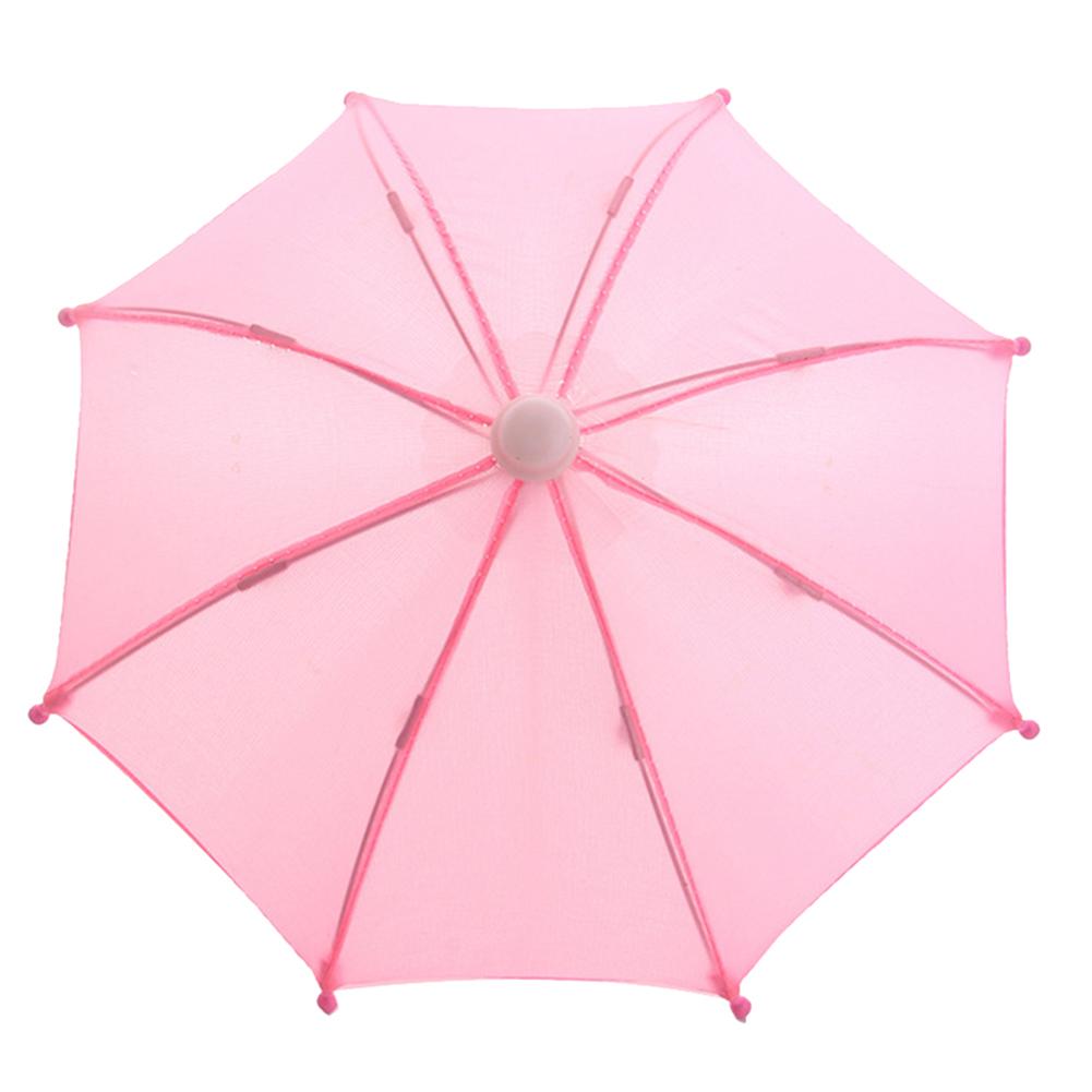 Mini Toy Umbrellas Doll's Toys Girls Doll Accessory Rain Umbrella Play Toy Photography Prop Cute Dollhouse Miniature Umbrella: Pink