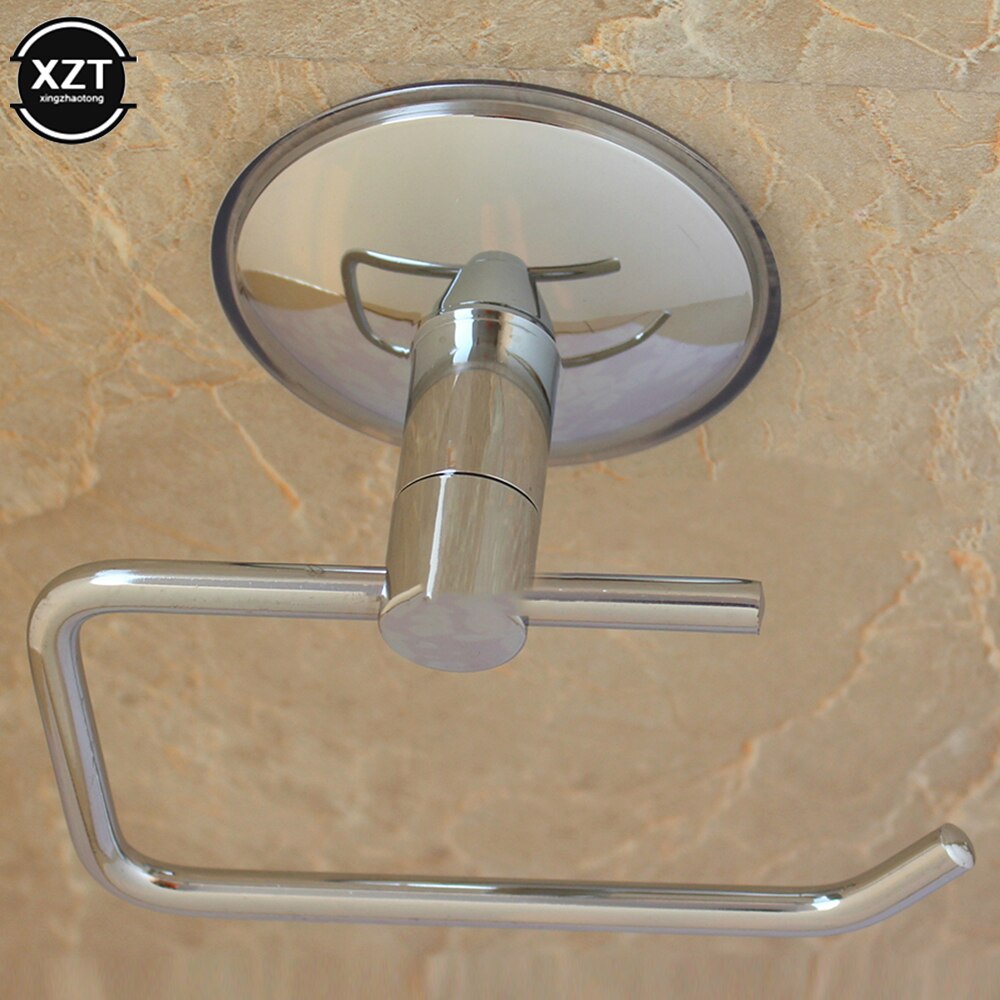 1Pcs Metal tissue holder roll paper accessories wall-mounted toilet paper holder stainless steel kitchen paper towel household 1