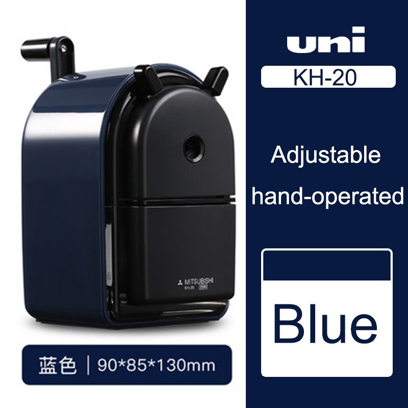 Uni Pencil Sharpener Hand Turn Pencil Sharpener KH-20 Adjustable Thickness Manual Pencil Sharpener Student Sketch: Blue