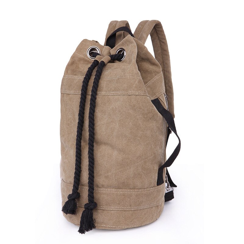 Brand Men's Casual Backpack Korean Canvas Shoulder Bag Trend Couples Basketball Bag Drawstring School Daypack
