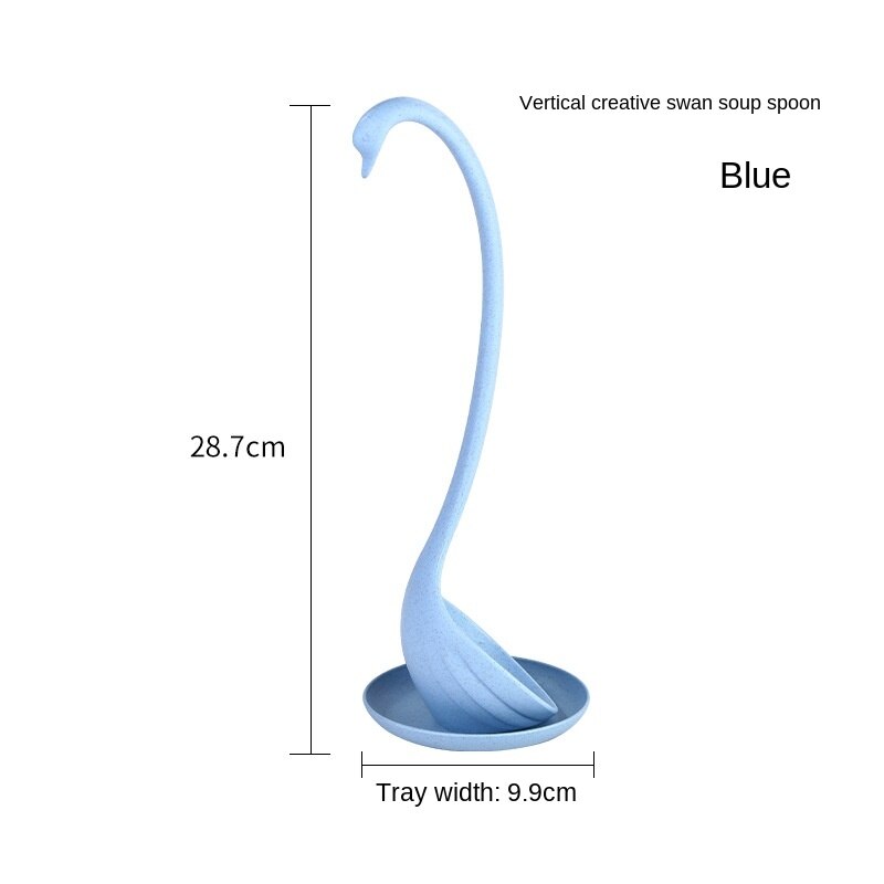 Zwaan Pollepel Lepels Met Lade Zwaan Vormige Pollepel Speciale Swan Lepels Nuttig Keuken Koken Tool Plastic Pollepel Thuis Tafel Decor: Sky Blue