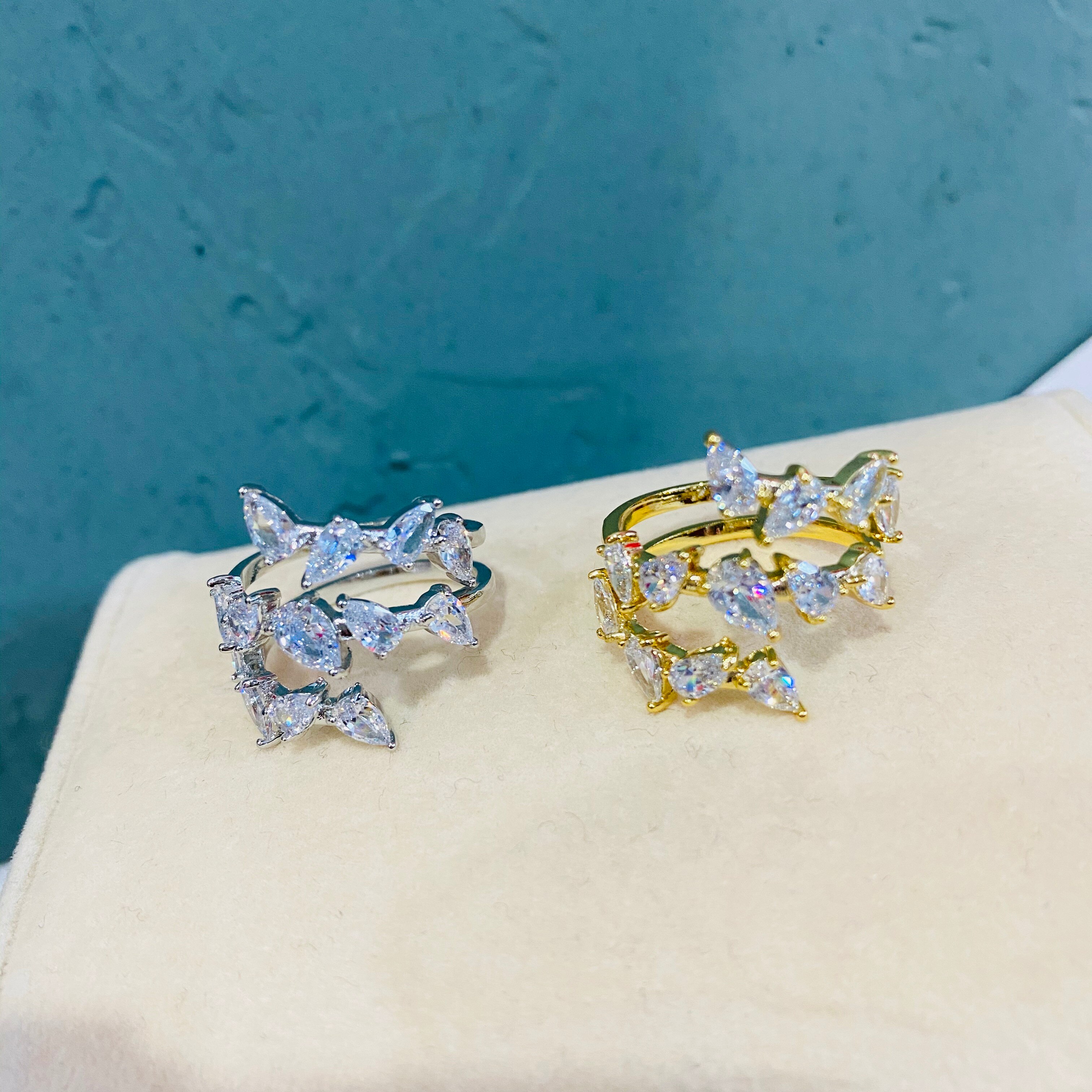 Luxe Elegante Brazilië Initial Stapelbare Ringen Voor Vrouwen Bruiloft 5A Cz Vinger Passen 3-Cyclus Ring Strand Sieraden HXR005