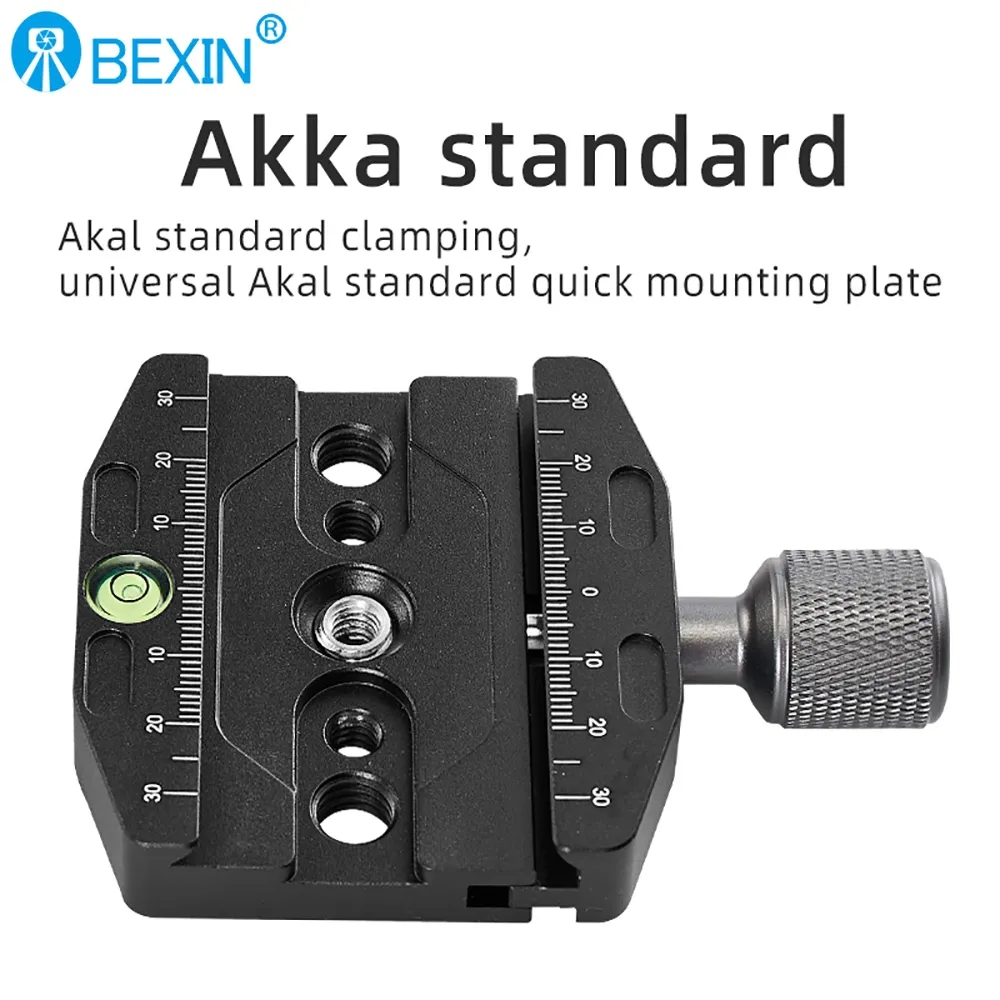 BEXIN-abrazadera para cámara serie, Base adaptadora de montaje con cabezal de bola para trípode, abrazadera de placa de Clip de liberación rápida para cabezal de bola de cámara Arca Swiss Dslr