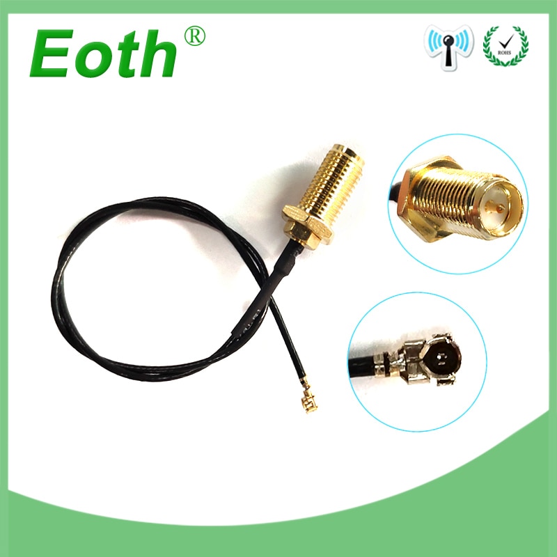 2 pieces lot 20cm Extension Cord UFL to SMA Male Connector Antenna WiFi Pigtail Cable IPX to RP-SMA female to IPX