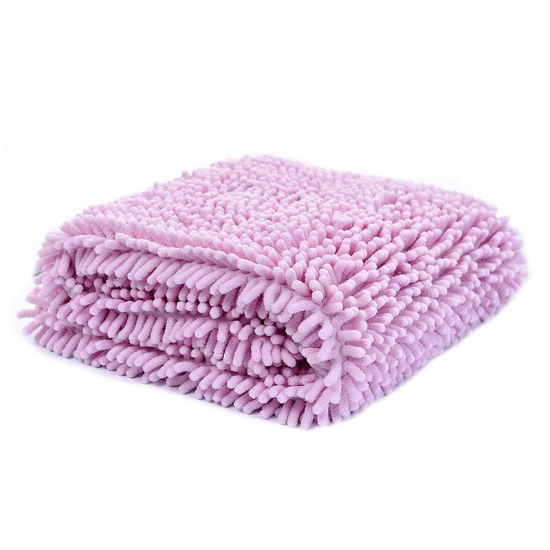 Pet ręcznik do kąpania psa podwójna absorpcja wody koc dla kotów małe średnie duże psy Quick Dry: PINK / 60x85