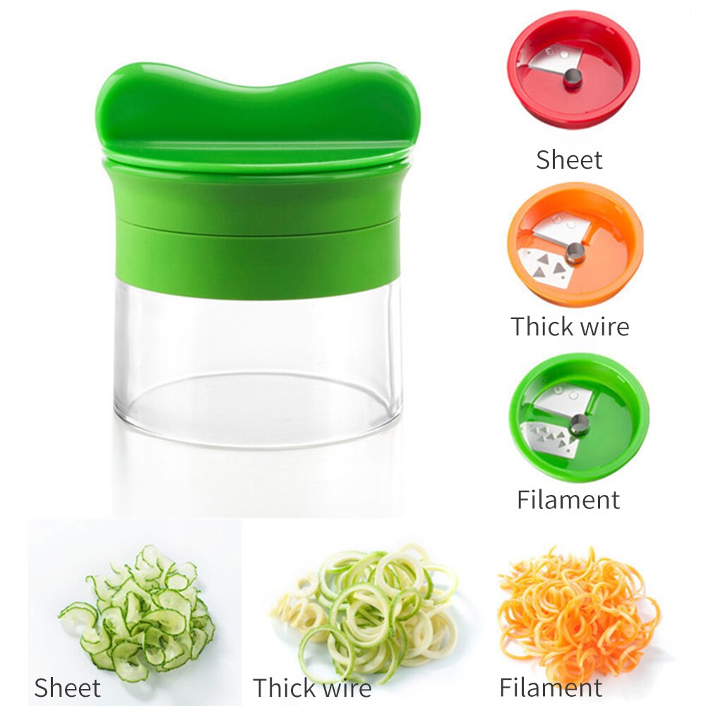 Vegetable Fruit Spiral Slicer Cutter Vegetable Spiralizer Grater Carrot Cucumber Courgette Zucchini Spaghetti Maker