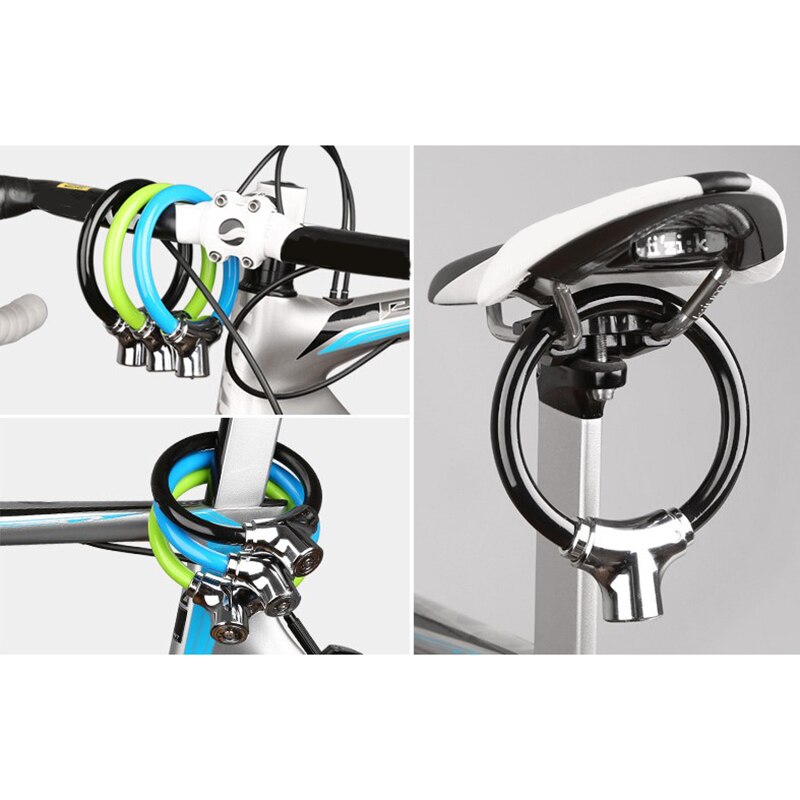 Fietsslot, 12Mm Heavy Duty Draagbare Fietsslot, fiets Sloten Anti-Diefstal Hoge Veiligheid Voor Mountainbike Racefiets, Zwart