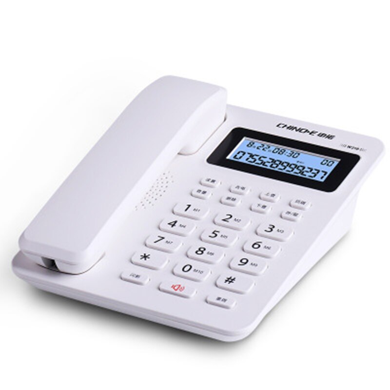 Telefoon vaste lijn  w218 telefoon beller-id handsfree bellen geen batterij voor kantoor en thuis vaste telefoon: Wit