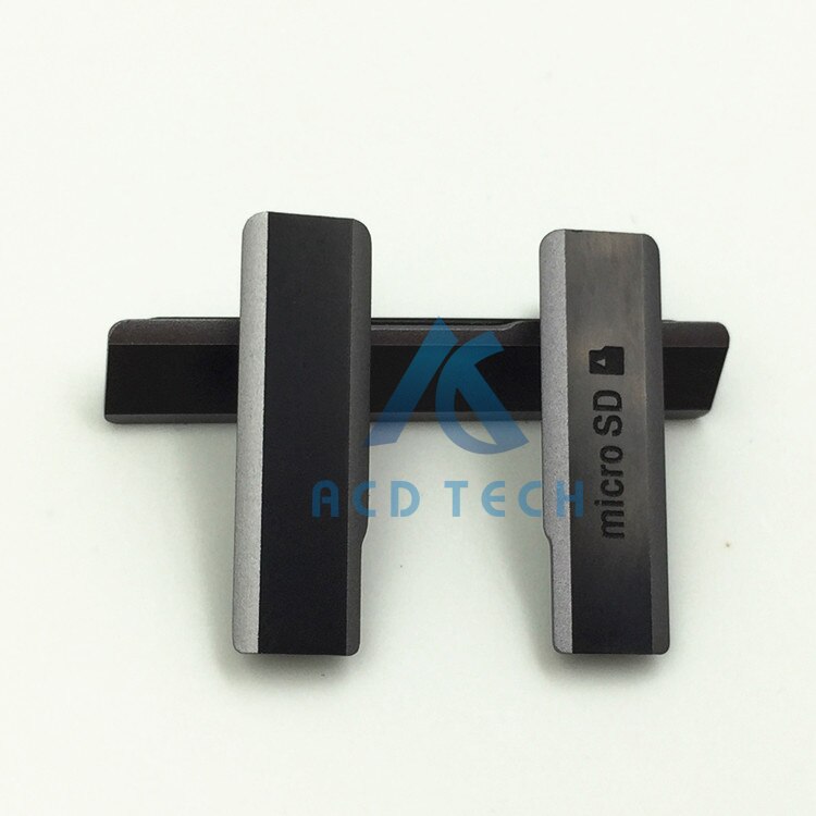 100% Original puerto de carga USB tapa del enchufe del polvo + Puerto Micro SD + ranura del Puerto de la tarjeta SIM impermeable para sony Xperia Z1 L39H C6903
