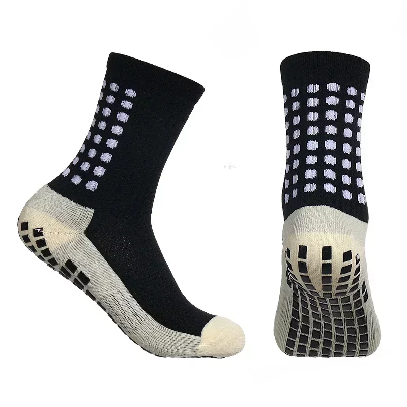Heren Voetbal Sokken Sport Fietsen Grip Sokken Anti Slip Antislip Grip Pads voor Voetbal Basketbal Voetbaluitrusting
