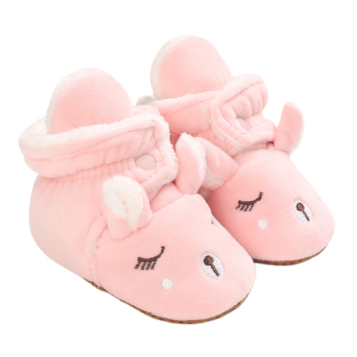 Schattige baby cartoon dieren laarsjes zachte zool pluche pantoffels peuter eerste loopjes met antislip houden warm comfortabele onderkant