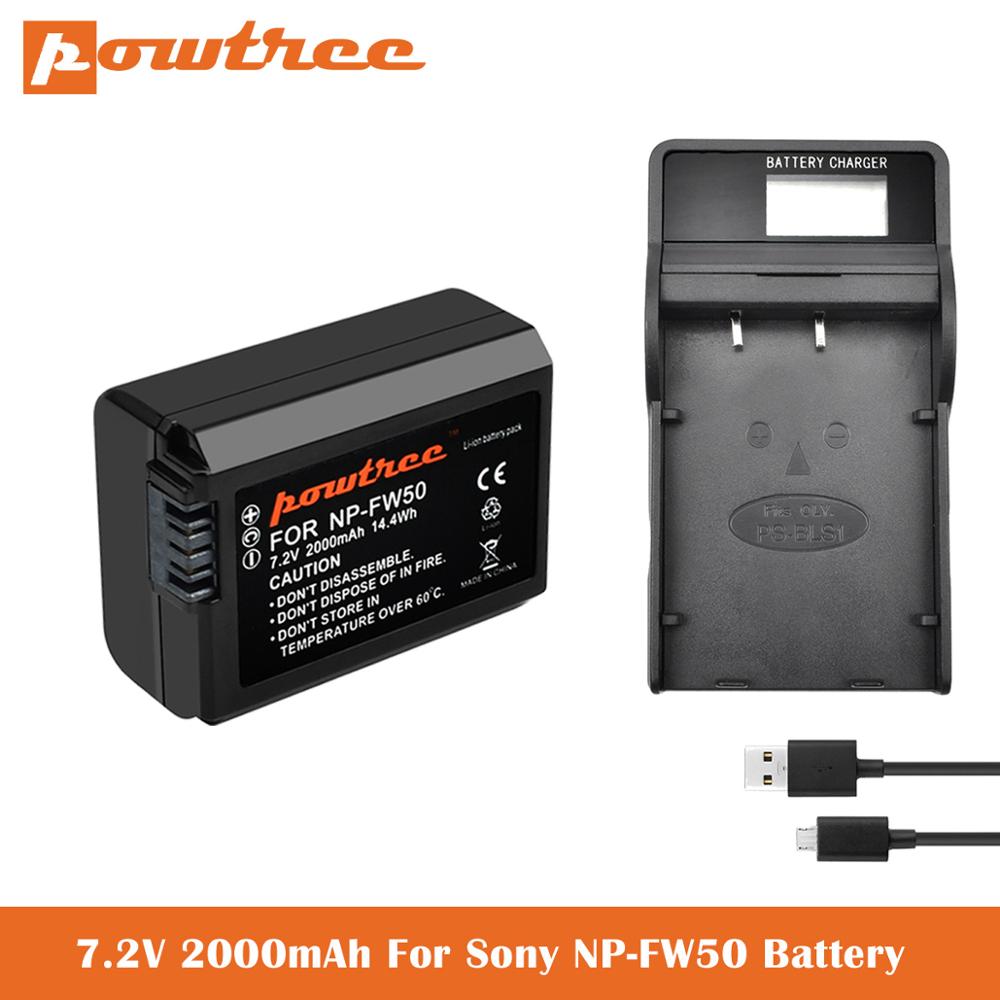 NP-FW50 baterías + cargador para Sony A6400... DSC-RX10 IV DSC-RX10 III DSC-RX10 II DSC-RX10 Alpha 7 alfa 7R... a7... a7R... A7s... A7s: 1X Battery-Charger