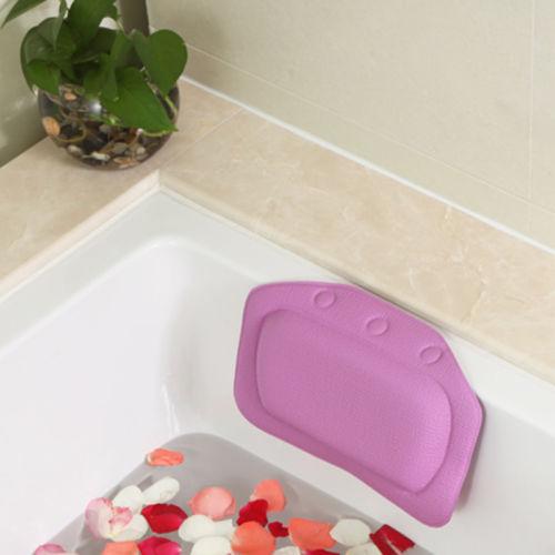 Coussin de bain Spa de luxe à la maison, coussin en éponge profonde, Massage relaxant, baignoire à grande ventouse, confort du cou et du dos: C1