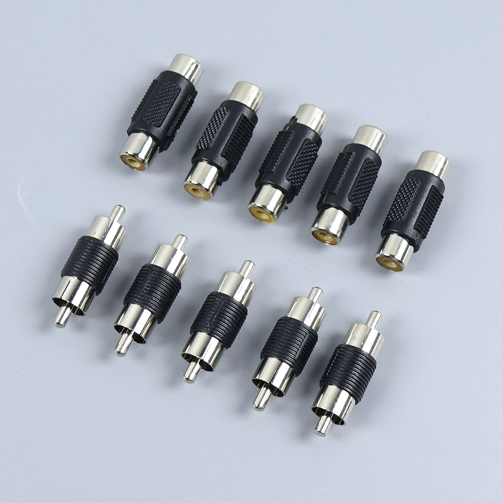 1/2/5pcs RCA Female to Female Jack Plug Connector Adapter Male to Male RCA Connector Video Audio Extender Cord Cable Converter
