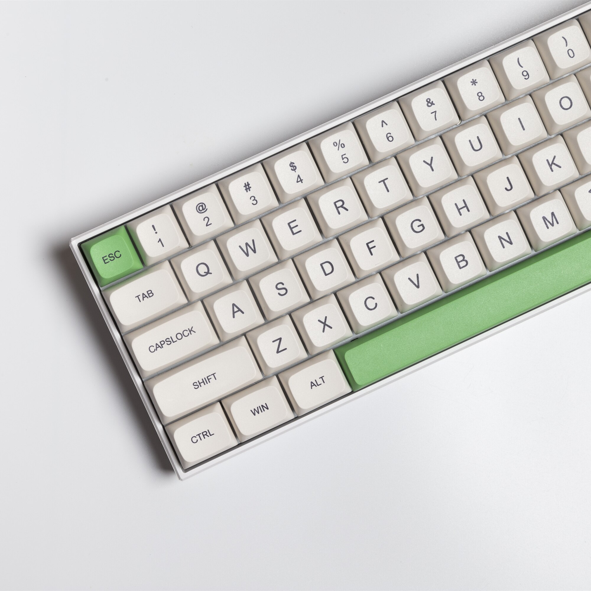 138 Keys XDA DYE SUB Keycaps PBT Keycaps Green and White Theme Japanese English For Cherry Mechanical Keyboard mx Switch xda
