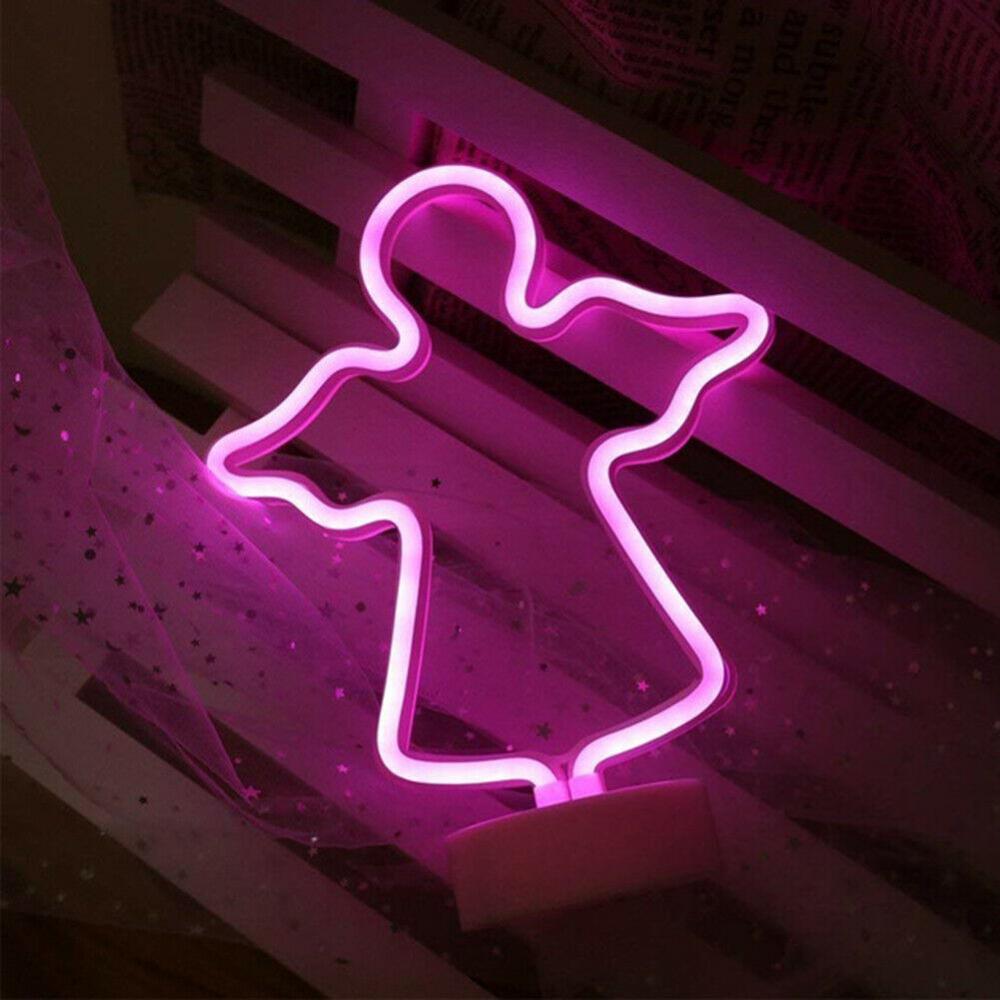 Kaktus lys led neon vegglampe batteri neon lys skilt flamingo kokosnøtt måne lampe for hjemmet barnerom festlig jul
