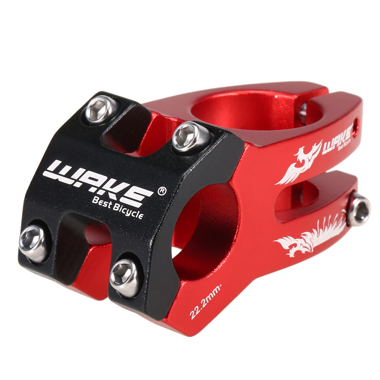 Fahrrad Vorbau 22,2mm 25,4mm 31,8mm Aluminium Legierung Fahrrad Stengel Hohe-festigkeit Cnc-gefräste Fahrrad Stengel Berg Straße Lenker Stemr: rot 22.2mm