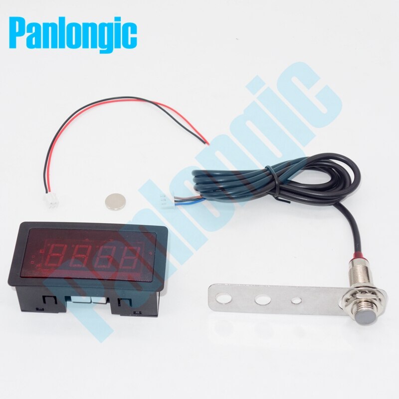 4 Digital Red LED Tachometer RPM Speed Meter + Hal... – Vicedeal
