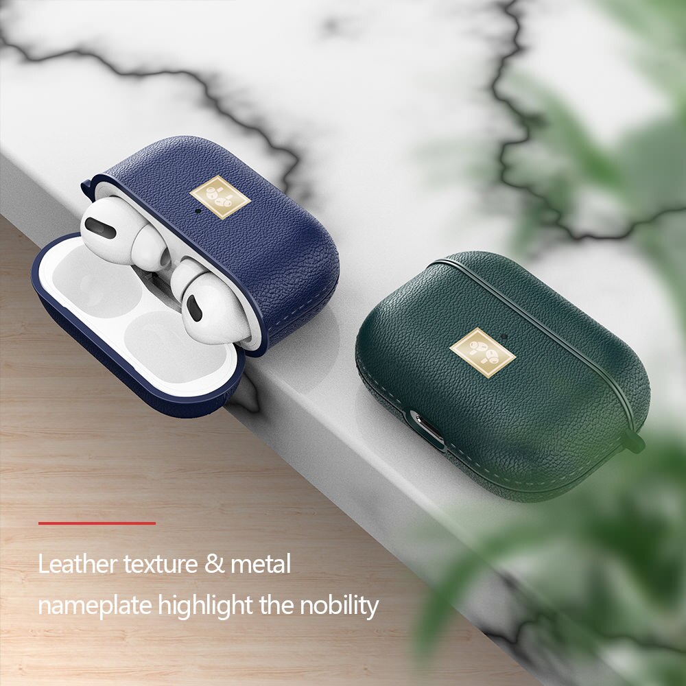 Premium lædertaske til apple airpods pro bluetooth trådløst høretelefoncover til airpods 1 2 funda cover ladeboksetui