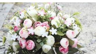 purple light green pink Blue Ivory Yellow wedding flower wedding bouquet: deep pink