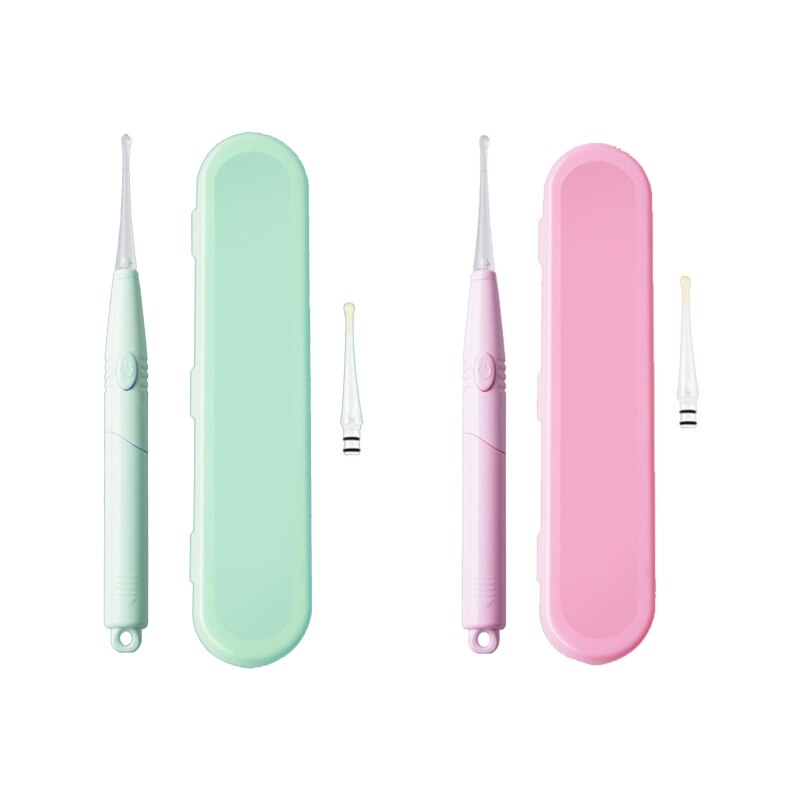 Safety Painless Ear Cleaning Tool for Adults Kids Ear Wax Removal Cleaner Electric Vacuum Earwax Remover with LED Light