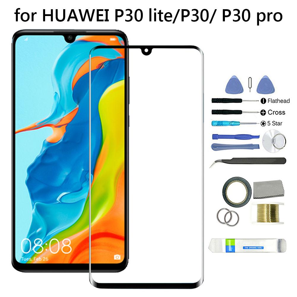 Front Glass Screen Kit Replacement Front Outer Glass Screen Lens Repair Kit for Huawei P30 Lite Pro