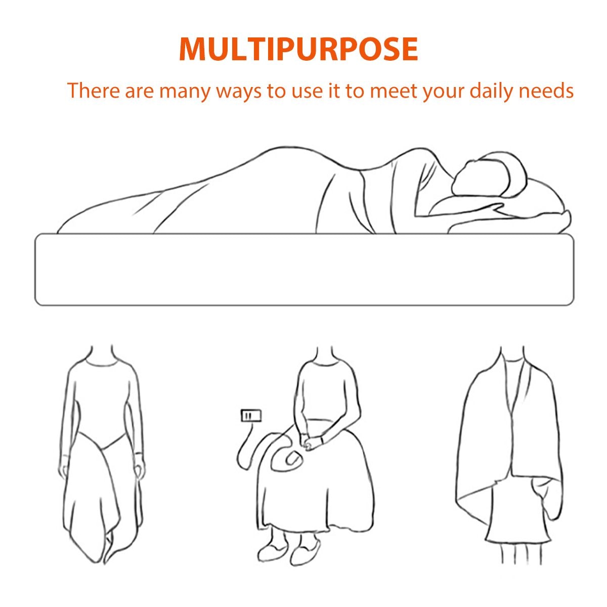 110v/220v vinter elektrisk teppe flanell dobbelt oppvarmet teppe sikkerhet elektrisk teppe tykkere elektrisk matt kropp varmere pute