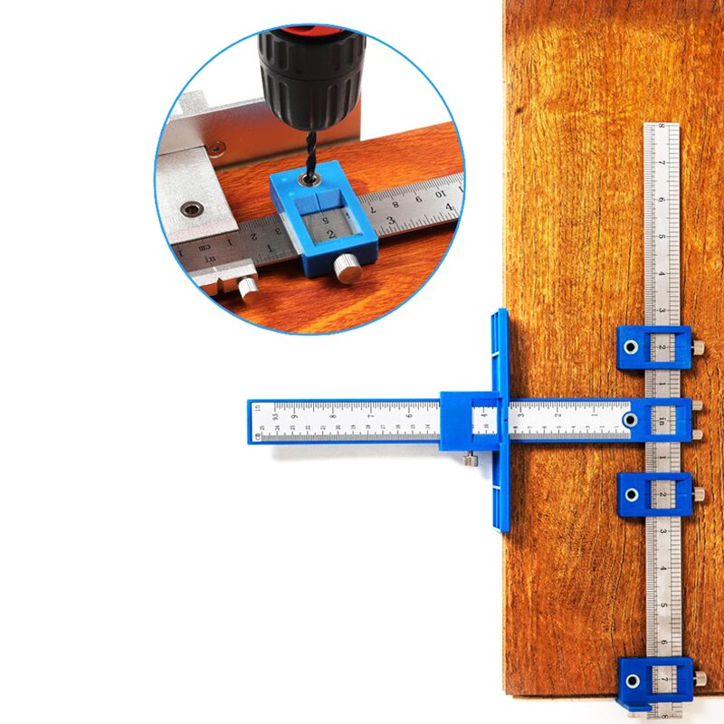 Kabinet hardware jig justerbar stempel lokalisator bore guide ærme træbearbejdning bore dyse værktøj til dørhåndtag  d6