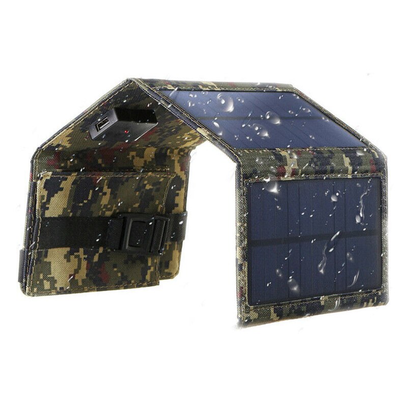 20W Opvouwbaar Zonnepaneel Lader Batterij Met Usb Poorten Waterdicht Zonnepaneel Mobiele Batterij Oplader