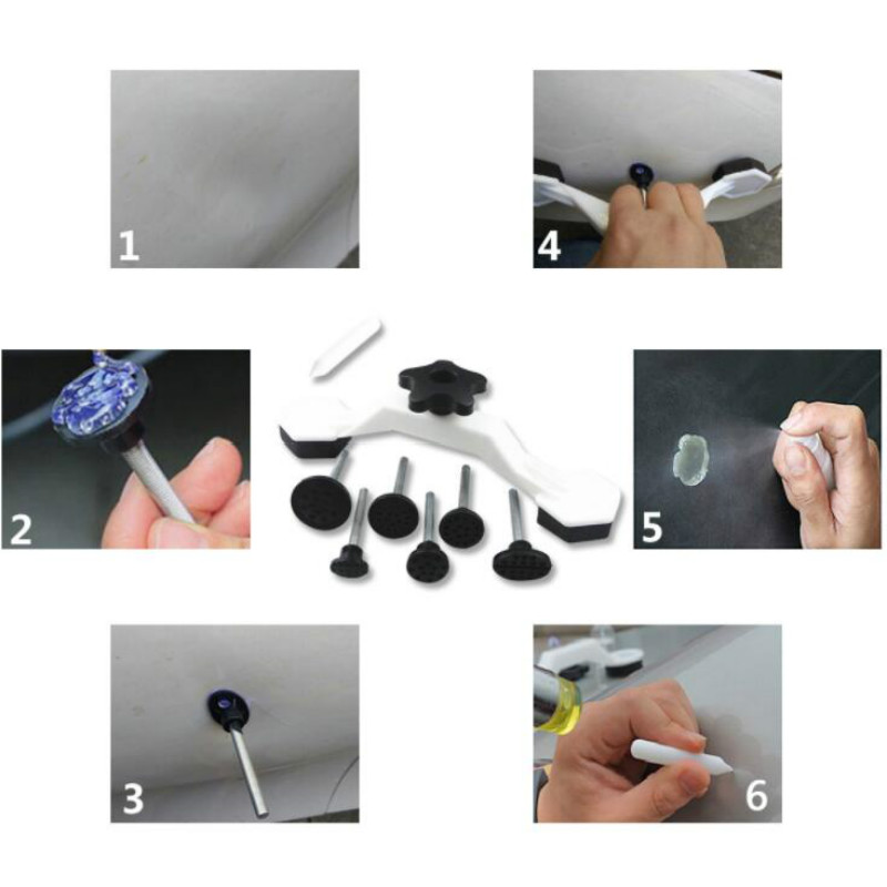 Paintless Dent Repair Hand Tool Kit Set Instrument Car Body Hail Damage Fix Bridge Pulling Dent Adhesive Glue Removal Tab