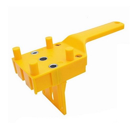 Hurtig trædowling jig abs plast håndholdt lomme hul jig system 6/8/10mm borehuller til tømrer dyvel samlinger: Gul