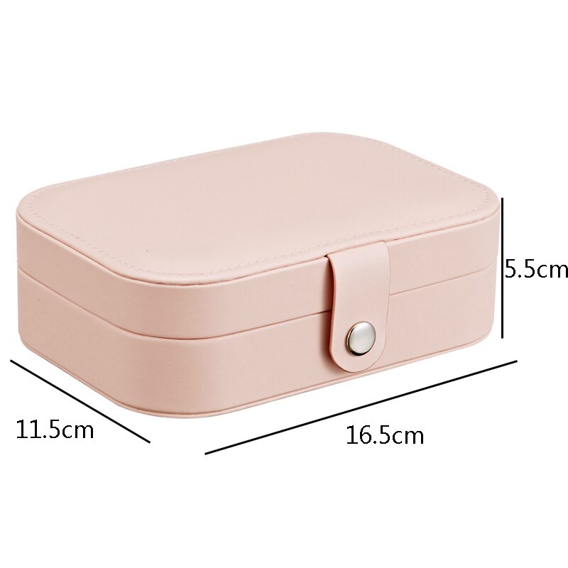 Neue Schmuck Box Große Kapazität Leder Lagerung Schmuck Box Ohrring Ring Halskette mit Spiegel Uhr Schmuck Organizer