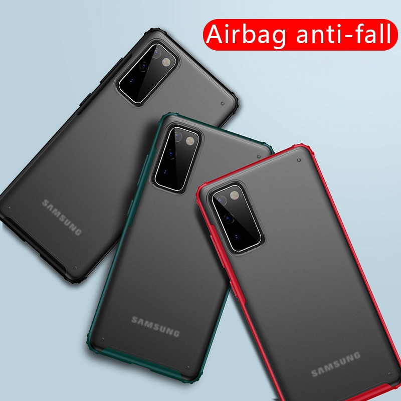 fallen für samsung s20 fe stoßstange abdeckung auf Galaxis s20 Fan Auflage s 20 20s s20fe 4g 5g schutz telefon zurück coque tasche tpu pc matt