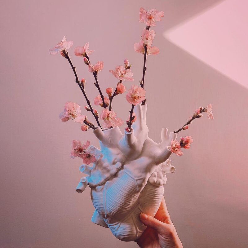 Anatomisches Herz bilden Blume Vase nordisch Stil Blume Topf Getrocknete Vasen Skulptur Schreibtisch Blumentopf für Wohnkultur Ornament