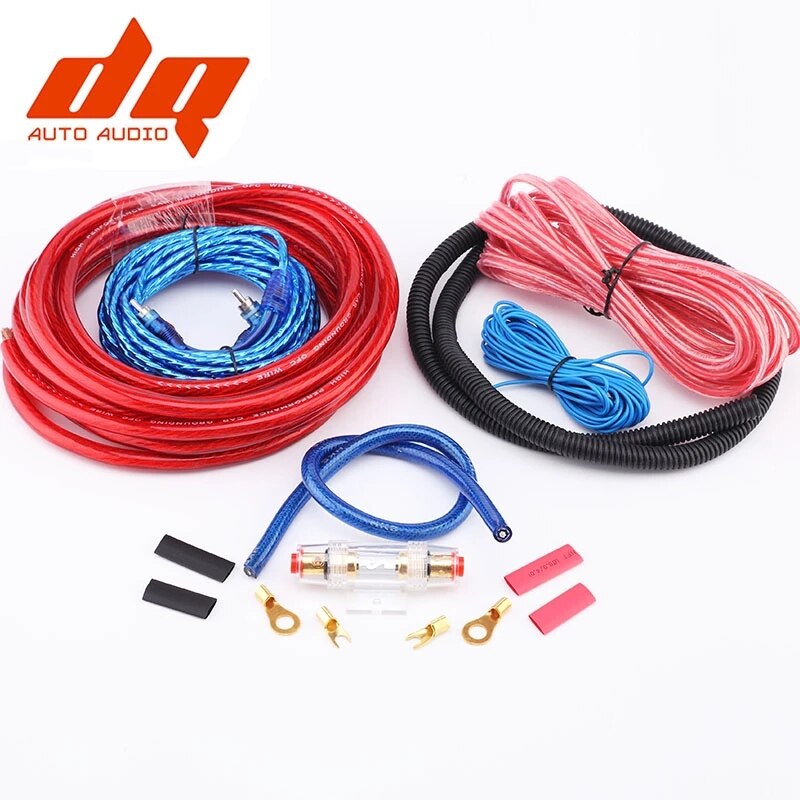 Car Audio Line Power Amplifier Subwoofer Installation Set Line Copper Clad Aluminum Power Cord Audio Line Terminal Accessory Kit