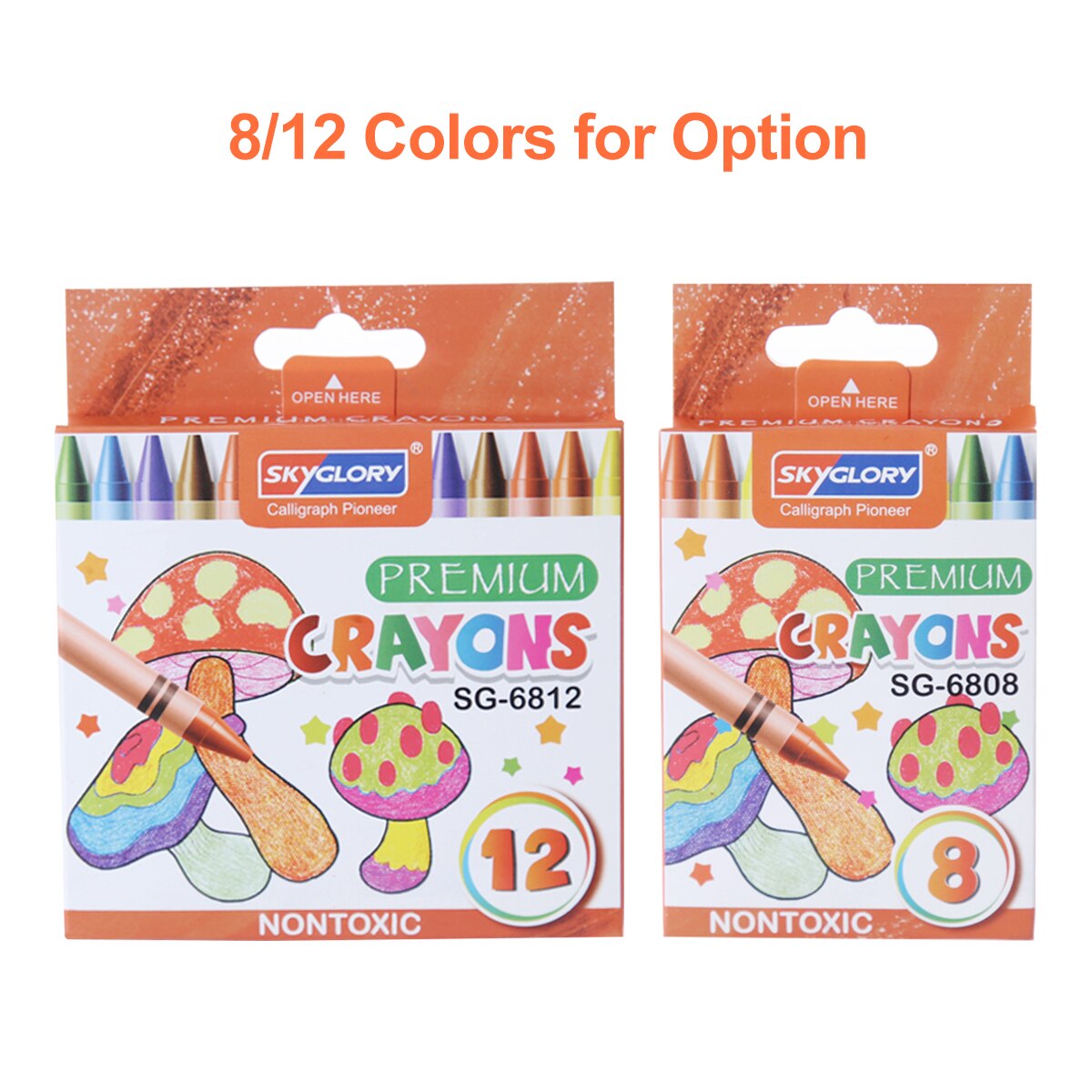 Juego de 8 ceras de colores para colorear, crayones no tóxicos, suministros de Arte de Pastel de aceite para Niños Estudiantes Adultos, pintura de dibujo, papelería
