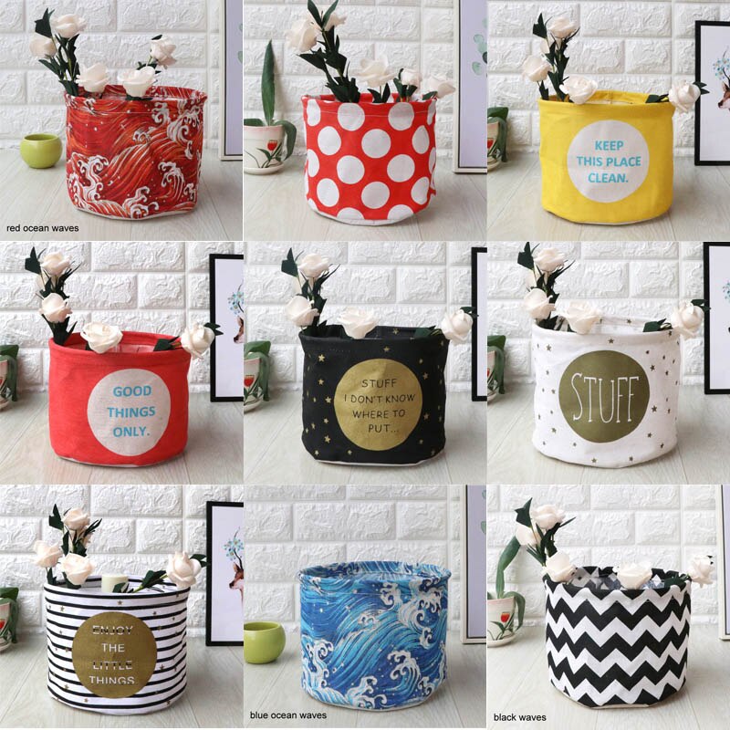 Toy cartoon small storage bucket dirty clothes debris storage basket foldable