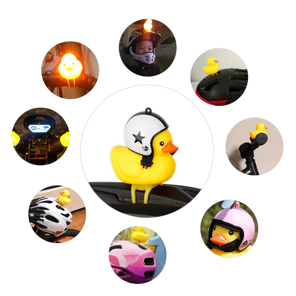 Petit canard jaune forme corne enfants adulte vélo lumière en caoutchouc canard jouet vélo cloche vélo décoration ornement