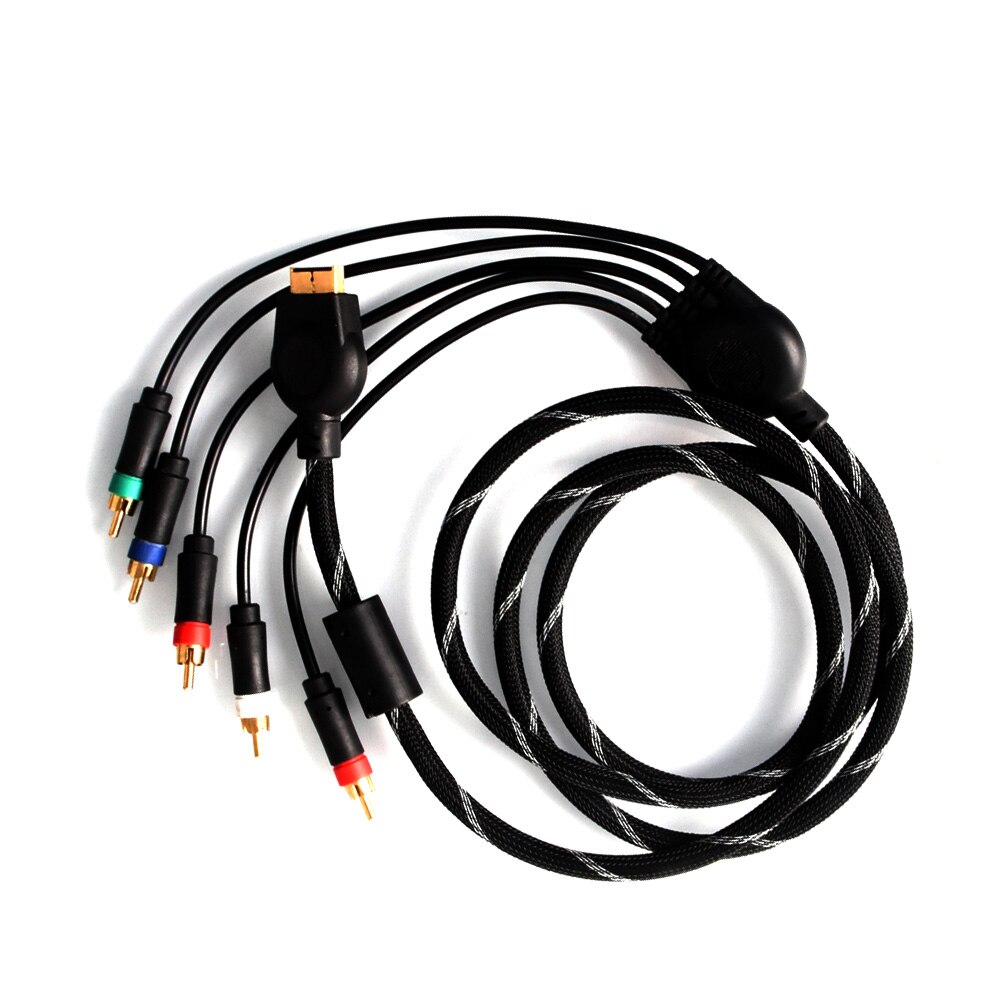 Cable de salida AV multicomponente para PlayStation 2, 3, PS3, PS2, Slim Fat, Cables trenzados, 1,8 m/6 pies