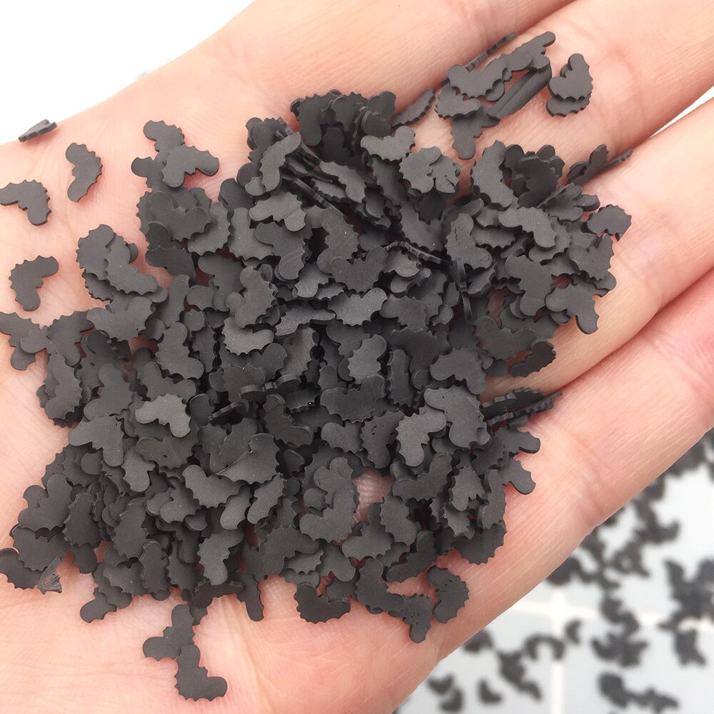 50g/ parti polymer ler sort flagermus skive drys til håndværk fremstilling af slim materiale telefon deco scrapbog gør det selv :5mm: Default Title