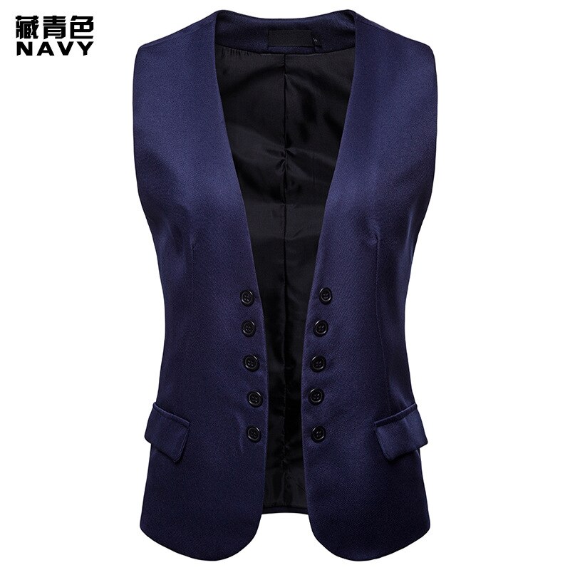königlich Blau Anzug Weste Männer Herbst Neue Zweireiher Hochzeit Rauchen Kleid Westen für Männer lässig Ärmellose Weste Weste XXL: Marine / M