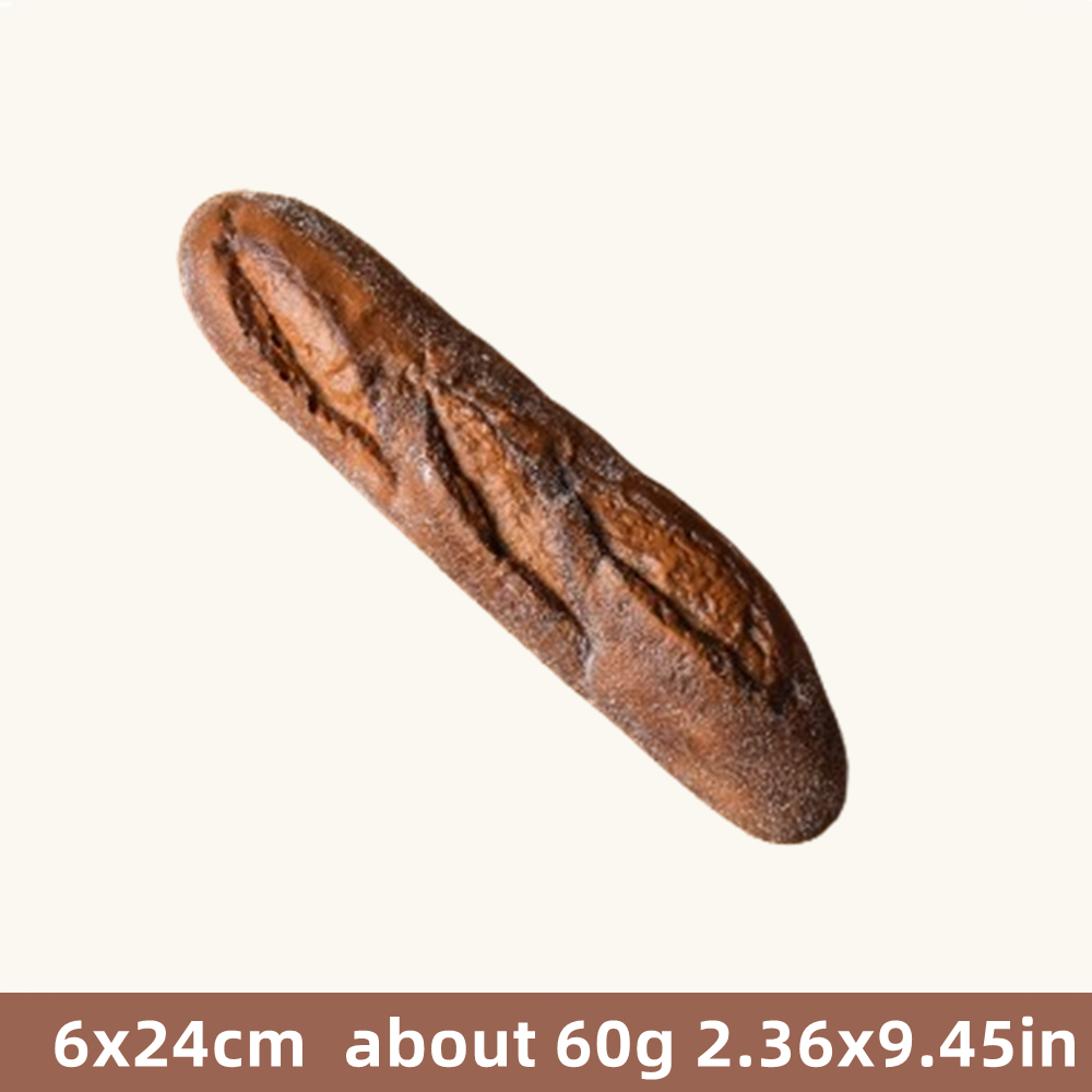 Soft Plastic Baguette Model Sourdough Prop Brunch Wheat Bread Kitchen Bakery Shop Butter Suga Salt Display Order Show Chocolate