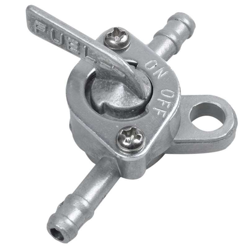 Brandstofkraan universeel 6mm voor bromfiets, scooter, motor en quad met sluitfunctie